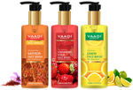 Buy Vaadi Herbals Pack of 3 Luxurious Face Wash - Skin Whitening Saffron (250 ml) Strawberry Scrub (250 ml) & Pure Honey Lemon (250 ml) - Purplle