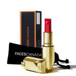 Buy Faces Canada Belle De Luxe Lipstick | Luxurious Color | Flawless Plush Lips | Enriched with Rose extracts | High Precision Jewel Cut Design | Shade - Mi Amor 3.8g - Purplle