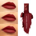 Buy Faces Canada Belle De Luxe Lipstick | Luxurious Color | Flawless Plush Lips | Enriched with Rose extracts | High Precision Jewel Cut Design | Shade - Russian Maroon 3.8g - Purplle