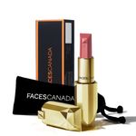 Buy Faces Canada Belle De Luxe Lipstick | Luxurious Color | Flawless Plush Lips | Enriched with Rose extracts | High Precision Jewel Cut Design | Shade - French Rosette 3.8g - Purplle