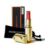 Buy Faces Canada Belle De Luxe Lipstick | Luxurious Color | Flawless Plush Lips | Enriched with Rose extracts | High Precision Jewel Cut Design | Shade - Jolie Amor 3.8g - Purplle