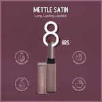 Buy SUGAR Cosmetics - Mettle - Satin Lipstick - 04 Adela (Warm Muted Peach) - 2.2 gms - Waterproof, Longlasting Lipstick for a Silky and Creamy Finish, Lasts Up to 8 hours - Purplle