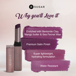 Buy SUGAR Cosmetics Mettle Satin Lipstick | Highly Pigmented & Silky Matte Finish | Creamy Texture | Mango Butter Infused | 2.2 gm - 05 Helena (Plum Berry) - Purplle