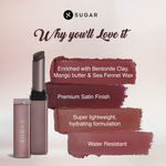 Buy SUGAR Cosmetics Mettle Satin Lipstick - 08 Eugenie (Deep Chocolate Brown) - Purplle