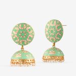 Buy Queen Be Mint Charm Circular Earrings - Purplle