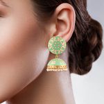 Buy Queen Be Mint Charm Circular Earrings - Purplle
