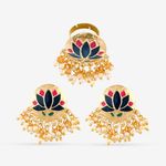 Buy Queen Be Lotus Grace Earrings & Ring Set - Purplle