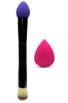 Buy AY Make up 2 in 1 Foundation Concealer brush with 1 Makeup Sponge Puff (Color May Vary) - Purplle