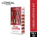 Buy L'Oreal Paris Rouge Signature pack of 2 (shade 115 + 121) (14 g) - Purplle