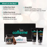 Buy mCaffeine Moment Skin Care Gift Set | Heavenly Coffee Aroma packed in a Premium Rakhi Gift Box |Signature Body Scrub + Face Wash and Scrub with Brew Scoop and Towel - Purplle