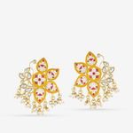 Buy Queen Be Flower Power Yellow Earrings - Purplle