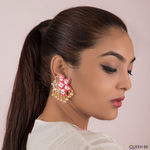 Buy Queen Be Flower Power Pink Earrings - Purplle