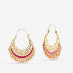 Buy Queen Be Cut Detail Pink Chandbalis - Purplle