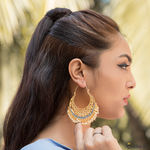 Buy Queen Be Cut Detail Grey Chandbalis - Purplle