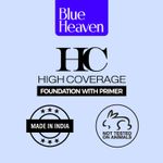 Buy Blue Heaven High Coverage Foundation With Primer & SPF 50 PA+++ - Caramel Mocha + Free Beauty Blender - Purplle