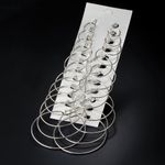 Buy Femnmas Silver Hoop Earrings Combo (12 Pairs) - Purplle