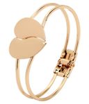 Buy Femnmas Golden Heart Shape Bracelet - Purplle