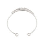 Buy Femnmas Silver Leaf Bracelet Cuff - Purplle