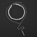 Buy Femnmas Silver Sequin Layered Choker - Purplle