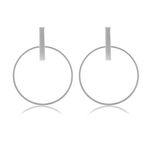 Buy Femnmas Silver Loop Designer Fashion Earring - Purplle