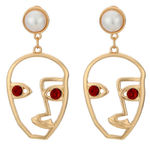 Buy Femnmas Red Face Earring - Purplle