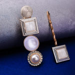 Buy Ferosh Mayhew Square Charmer Cream Golden 2 Hair Pin Set - Purplle