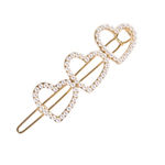 Buy Ferosh Bernice Pearl Heart Golden Hair Pin - Purplle