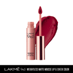 Buy Lakme 9 To 5 Weightless Matte Mousse Lip & Cheek Color - Rosy Plum (9 g) - Purplle