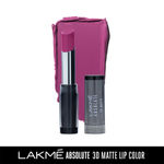 Buy Lakme Absolute 3D Lipstick, Explosive Purple (3.6 g) - Purplle