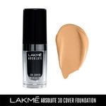 Buy Lakme Absolute 3D Cover Foundation, Warm Natural (15 ml) - Purplle