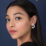 Buy Queen Be Radiant C Stud White Earrings - Purplle
