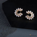Buy Queen Be Radiant C Stud Gold Earrings - Purplle