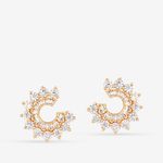 Buy Queen Be Radiant C Stud Gold Earrings - Purplle