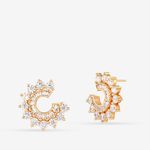 Buy Queen Be Radiant C Stud Gold Earrings - Purplle