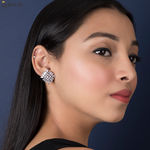 Buy Queen Be Square Flair White Earrings - Purplle