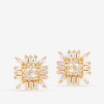 Buy Queen Be Square Flair Gold Earrings - Purplle