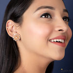 Buy Queen Be Gold Swirl Earrings - Purplle