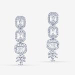 Buy Queen Be Posh Treasure White Stone Earrings - Purplle