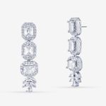 Buy Queen Be Posh Treasure White Stone Earrings - Purplle