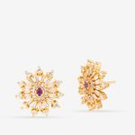 Buy Queen Be Dazzle Circle Gold Earrings - Purplle