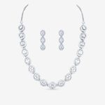 Buy Queen Be Oval Opulent White Necklace Set - Purplle