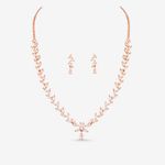 Buy Queen Be Leafy Charm Rose Gold Necklace Set - Purplle