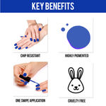 Buy NY Bae Brighten Up Your 'Gram Nail Lacquer - Neon Blue 2 (6 ml) | Blue | Glossy Finish | Rich Pigment | Chip-proof | Long lasting | Cruelty Free - Purplle