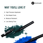 Buy SUGAR Cosmetics Eye Warned You So! Double Matte Eyeliner - 02 Blue Jasmine (Royal Blue)(1.7 ml) - Purplle