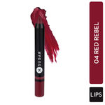 Buy SUGAR Cosmetics Plush Crush Creme Crayon Lipstick - 04 Red Rebel (Blue toned Red) - Purplle