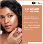 Buy SUGAR Cosmetics - Glow And Behold - Jelly Highlighter - 02 Peach Pioneer (Peach Pink Gold Liquid Highlighter) - Long Lasting Highlighter for Natural Glow - Paraben-Free - Purplle