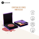 Buy SUGAR Cosmetics Contour De Force Mini Blush for Face | Face Blusher for Face Makeup | Smooth Texture | Matte & Blendable | Paraben & Cruelty Free | 4gm | Salmon Superstar (Warm Peach Blush) - Purplle