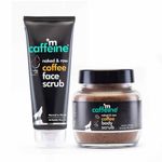 Buy mCaffeine Exfoliating Coffee Face & Body Scrub Combo For Tan Removal | For Women & Men | Removes Blackheads and Dirt from Face, Neck, Elbows & Knees for Soft & Smooth Skin - 200gm - Purplle