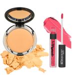 Buy Bonjour Paris Lip Bomb Super Matte Liquid Lip Gloss (Fiery Red) + Photo Match Translucent Compact(Natural Fair) - Combo Pack of 2 LGB09-14-NEW-CPB04-01 - Purplle