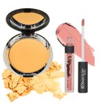 Buy Bonjour Paris Lip Bomb Super Matte Liquid Lip Gloss (Sheer Brown) + Photo Match Translucent Compact(Beige) - Combo Pack of 2 LGB09-05-NEW-CPB04-05 - Purplle